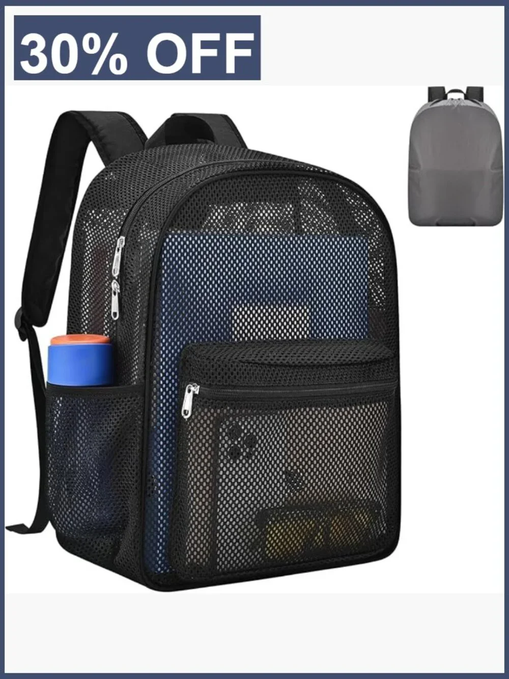 Semi-Transparent Mesh Backpack for School Sport Travel